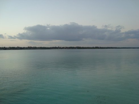 Peace and calm over the natural part of the lagoon.
