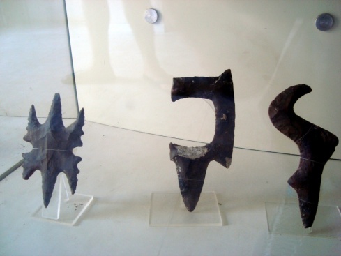 Weapons used by the ancient Mayans made from obsidian.