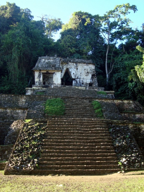 The first structure we saw as we entered the Palenque ruins, theTemple of the Skull.