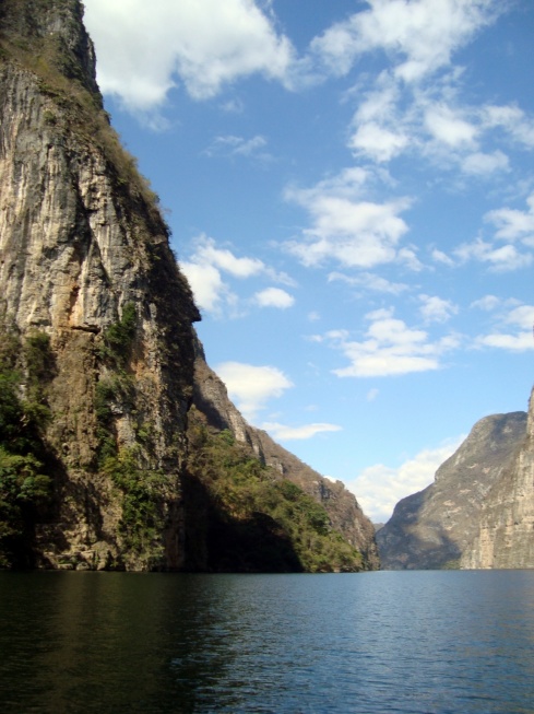 Vertical walls of the Sumidero Canyon.