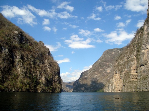 Looking back at the Sumidero Canyon from the Chicoasén Dam.