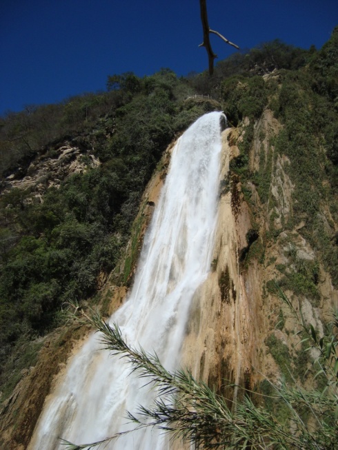 The awesome power of the highest waterfalls at El Chiflon, "Velo de Novia", over 120m high.