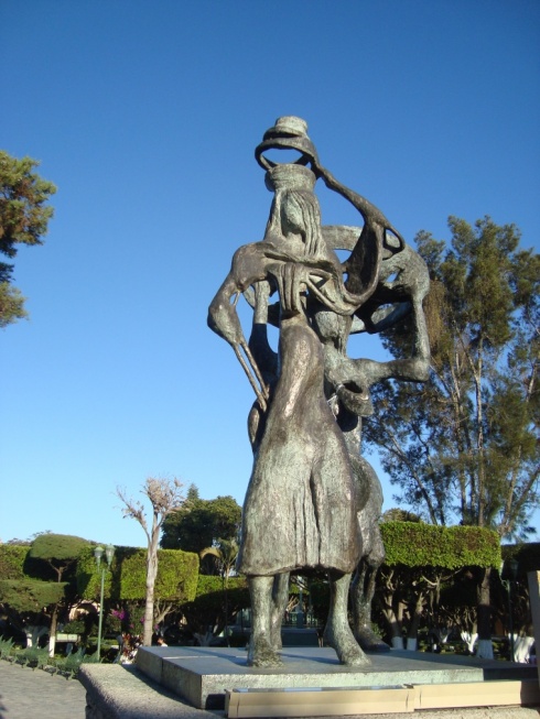 One of the sculptures in the main plaza.