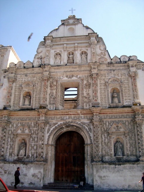 The old facade of the church at the main plaza.