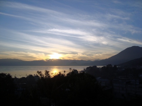 Sunrise over Lake Atitlan.