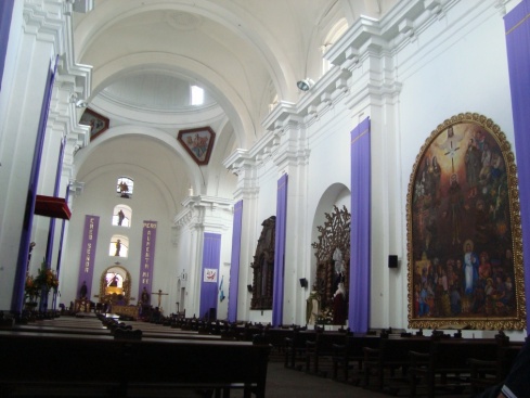San Fransisco Church, which houses the tomb of Santo Hermano Pedro, Guatemala's most venerated christian figure, sainted in 2002.