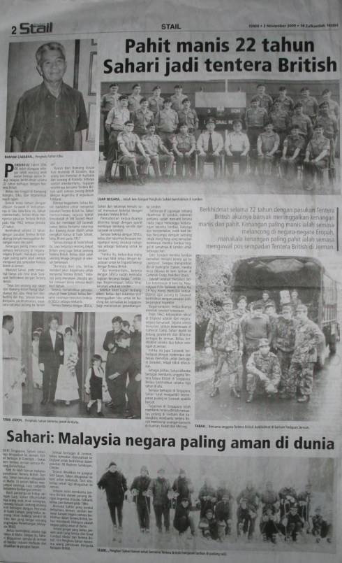 Another article written about my dad in a Bahasa Malaysia newspaper a few years ago.