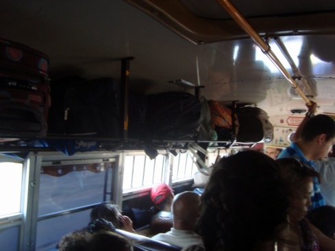Our packed chicken bus ride to Matagalpa.