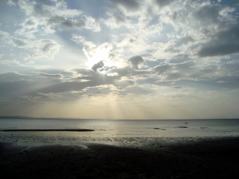 Just before sunset at a muddy beach near Moyogalpa. It looked like the heavens opened up!