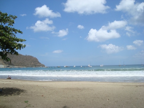 The crescent-shaped bay of San Juan del Sur.
