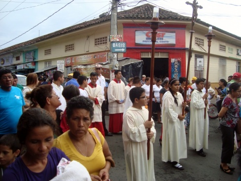 The religious part of the procession.