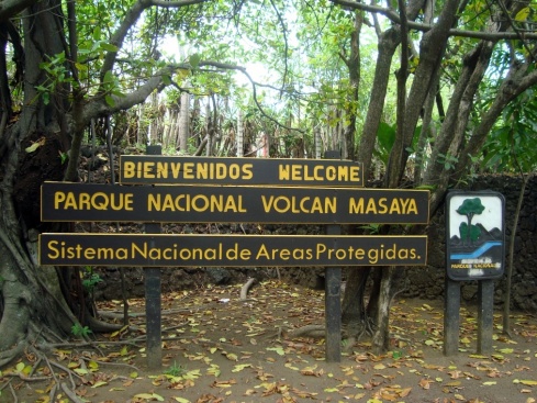 The entrance at the Volcan Masaya park.