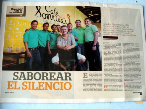 An article on the hammock-making shop. These hammocks were made by deaf and dumb Nicaraguans.
