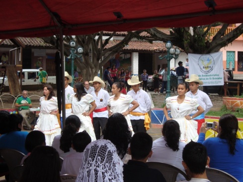 A cultural performance by local children to raise awareness on protected the environment.
