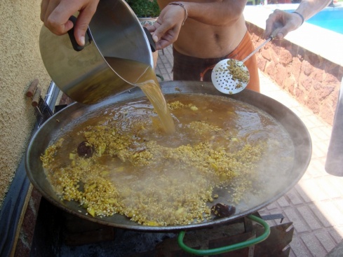 Delicious rice, a Valencian specialty,