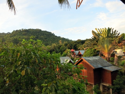 The view of Matahari Chalets from our balcony.