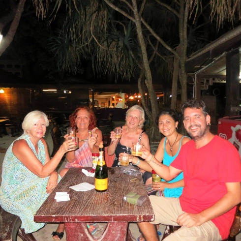 Plans are made to be changed. Champagne on our last night in Langkawi.