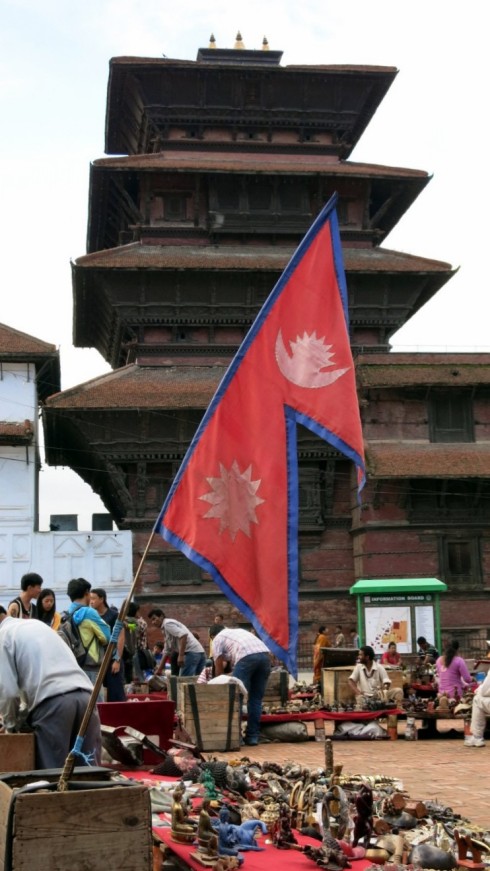 One of the few photos taken of Kathmandu's Durbar Square.