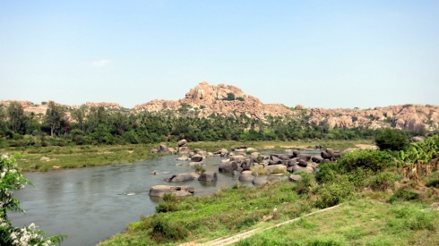The view from the other side of the Tungabhadra river
