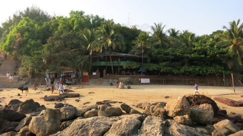 Our guesthouse on the side of Om beach.