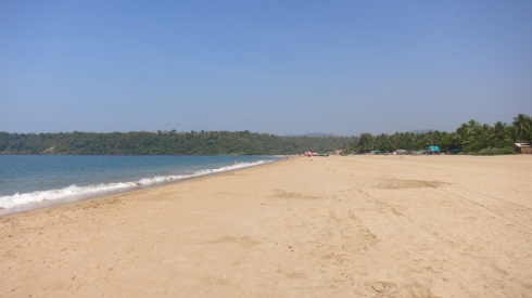 Agonda beach and its massive expanse of sand.