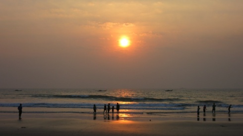 Sunset on Tarkarli beach.