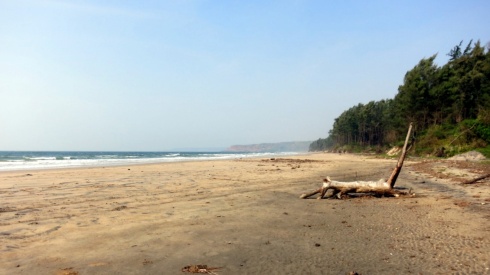Kalbadevi beach near Ganpatipule. Wild and undeveloped.