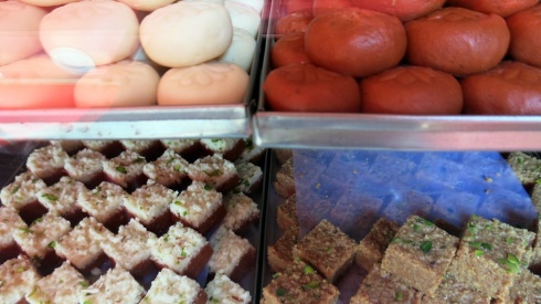 Some of the sweets on offer in Vidisha.