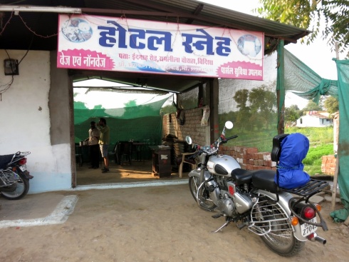 One of the local restaurants in a village outside the town of Vidisha.