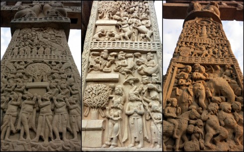 Some of the Intricate carvings on the toranas.