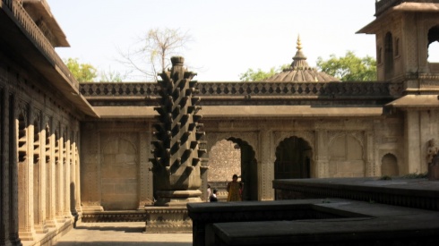 One of the quiet courtyards around the temple.