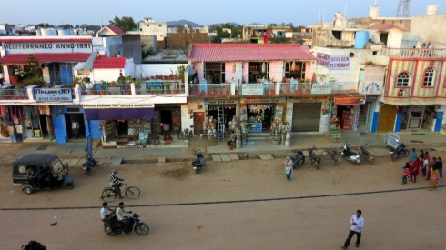 The main street in Khajuraho.